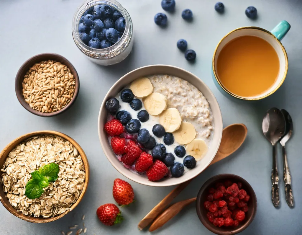 Overnight Oats with Cereals and Berries